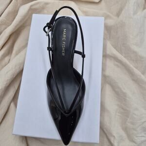 NEW Marc Fisher Women's Avila Pump, Black Patent size 6.5